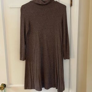 Maroon/grey sweater dress